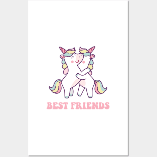 Cute Best friends Unicorn Posters and Art